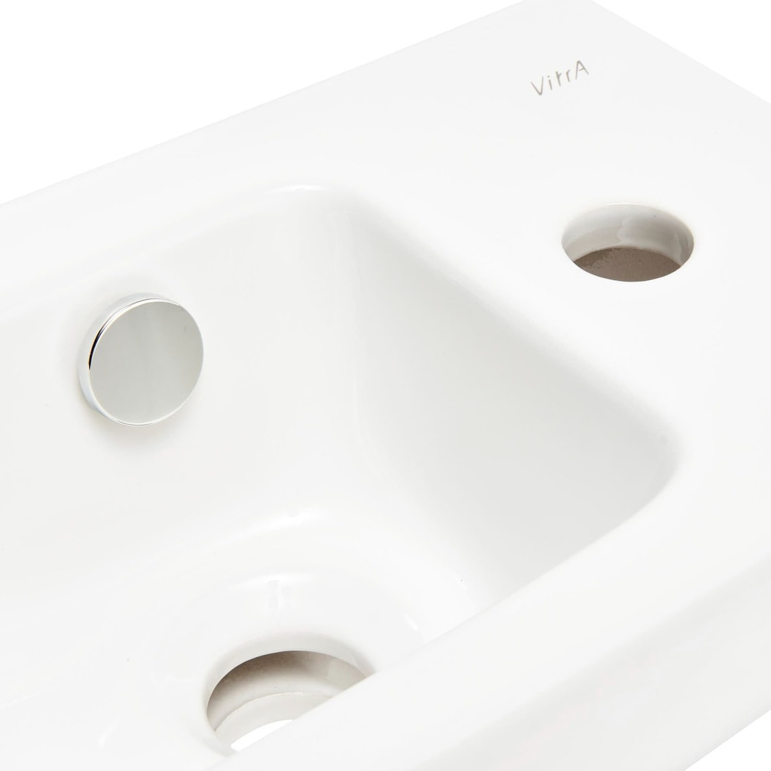 Integra Lave-mains 37x22 cm avec trou pour robinetterie sur la droite, Blanc (7091-003-0029)