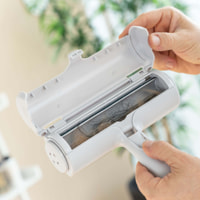 Rullo per peli riutilizzabile con deposito - grigio - 19,5x19x5,3 cm