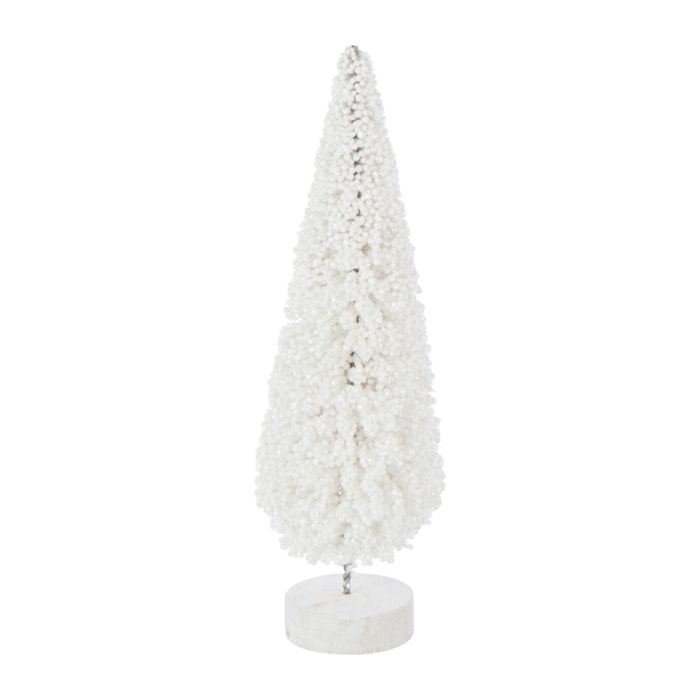 J-Line décoration sapin De Noël - plastique - blanc - small