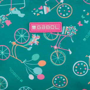 Bolso infantil Gabol FIORI con bicicletas y resistente al agua