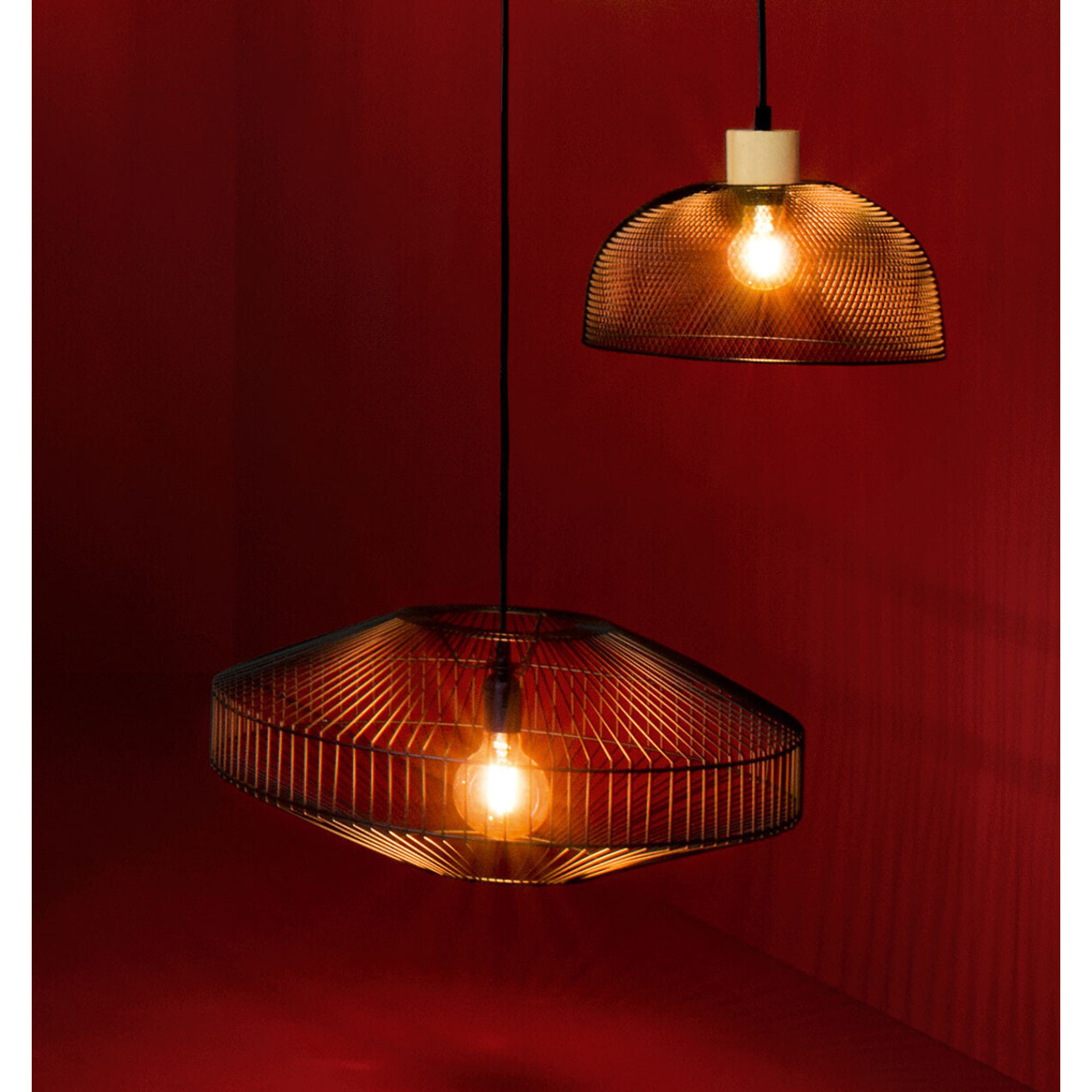 Suspension "Sam" noire - métal D30 cm