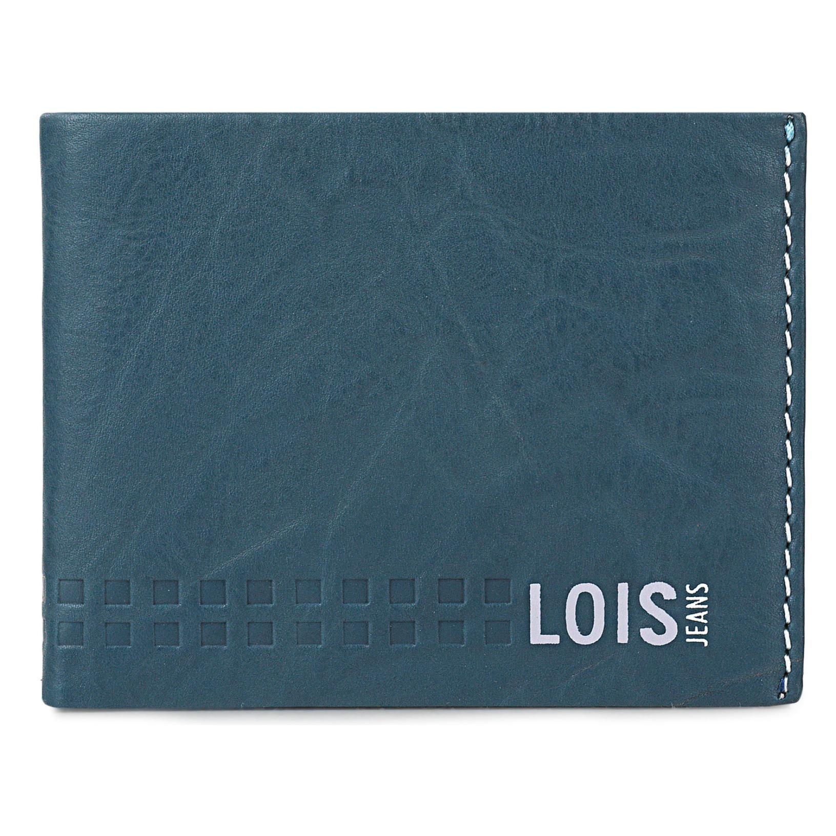 Cartera Hombre Piel Lois Temple Azul-Gris