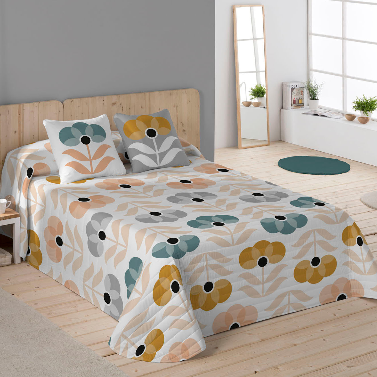 Icehome - Colcha Bouti Estampada - 100% Algodón - 70 gr/m² - Lars