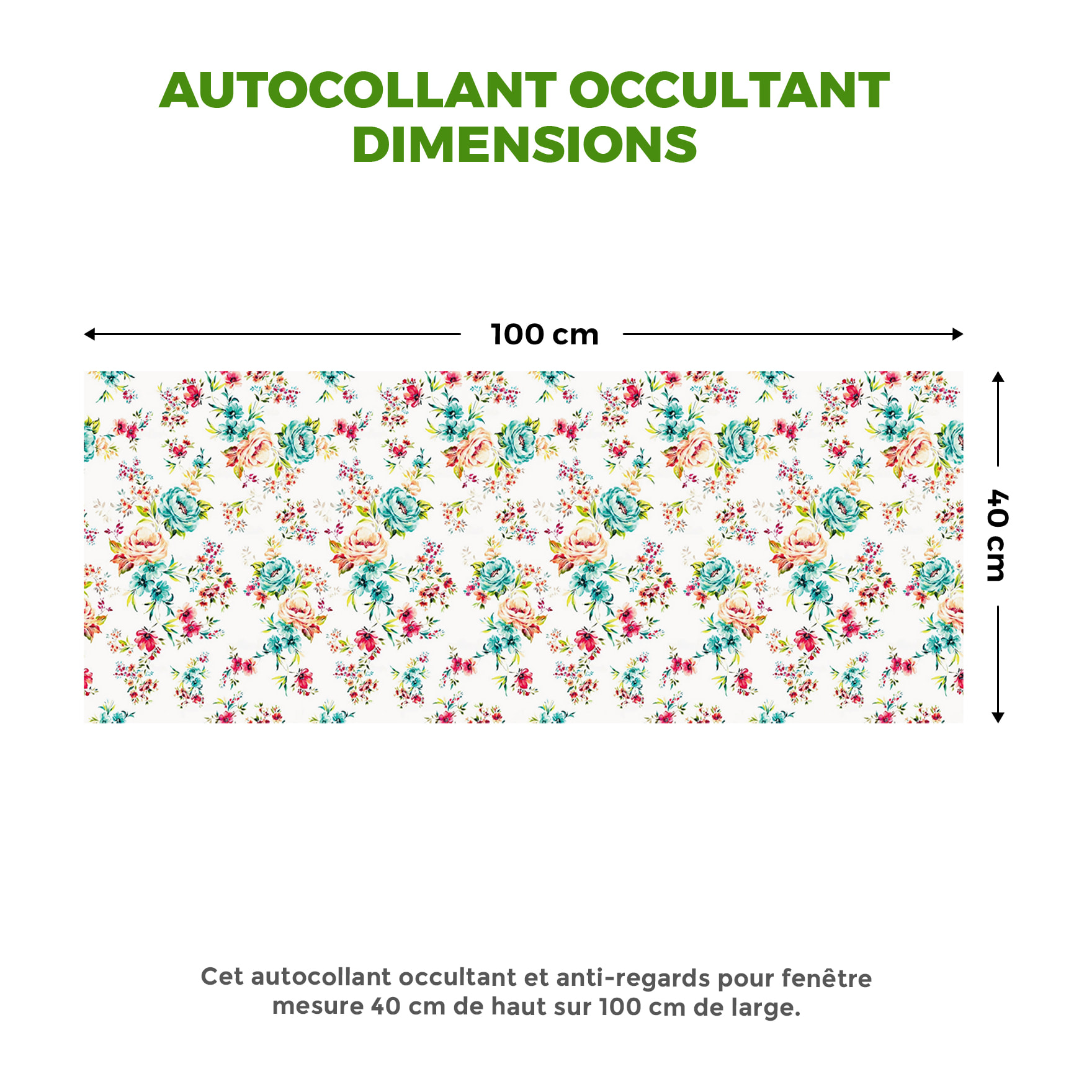 Adhésif Film Fenêtre Anti Regard Occultant - MOTIF FLORAL