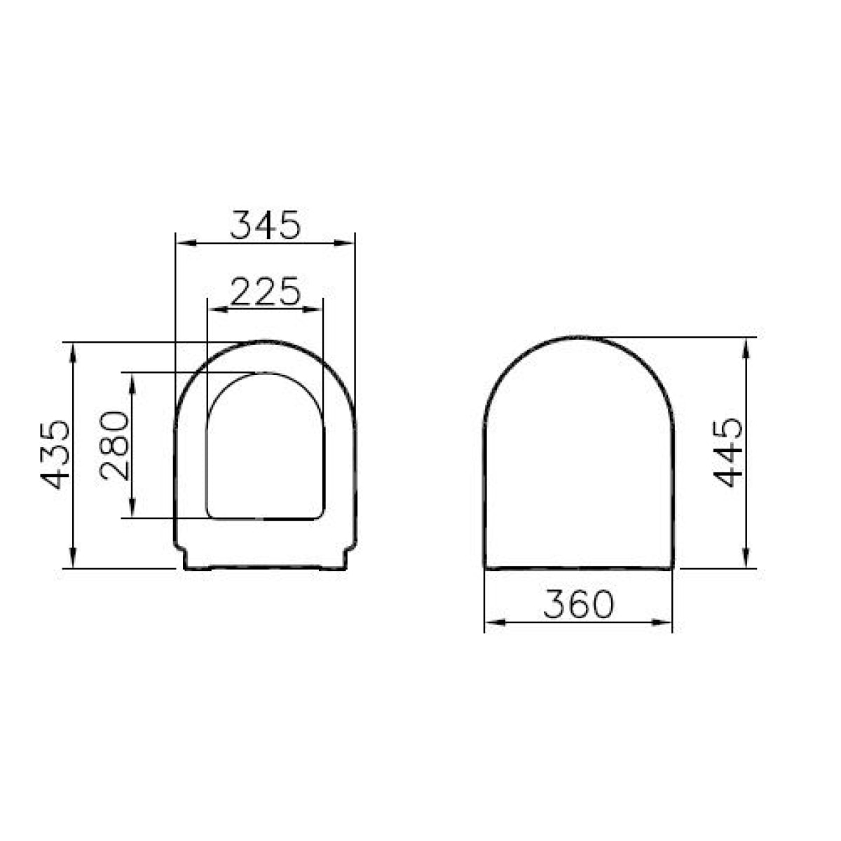 S50 Cuvette avec bride + Abattant avec frein de chute Duroplast