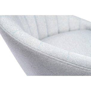 Tabourets de bar design tissu gris clair 65 cm (lot de 2) SHERU