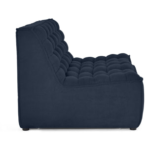 Ellie - canapé 2 places en velours texturé - Bleu marine
