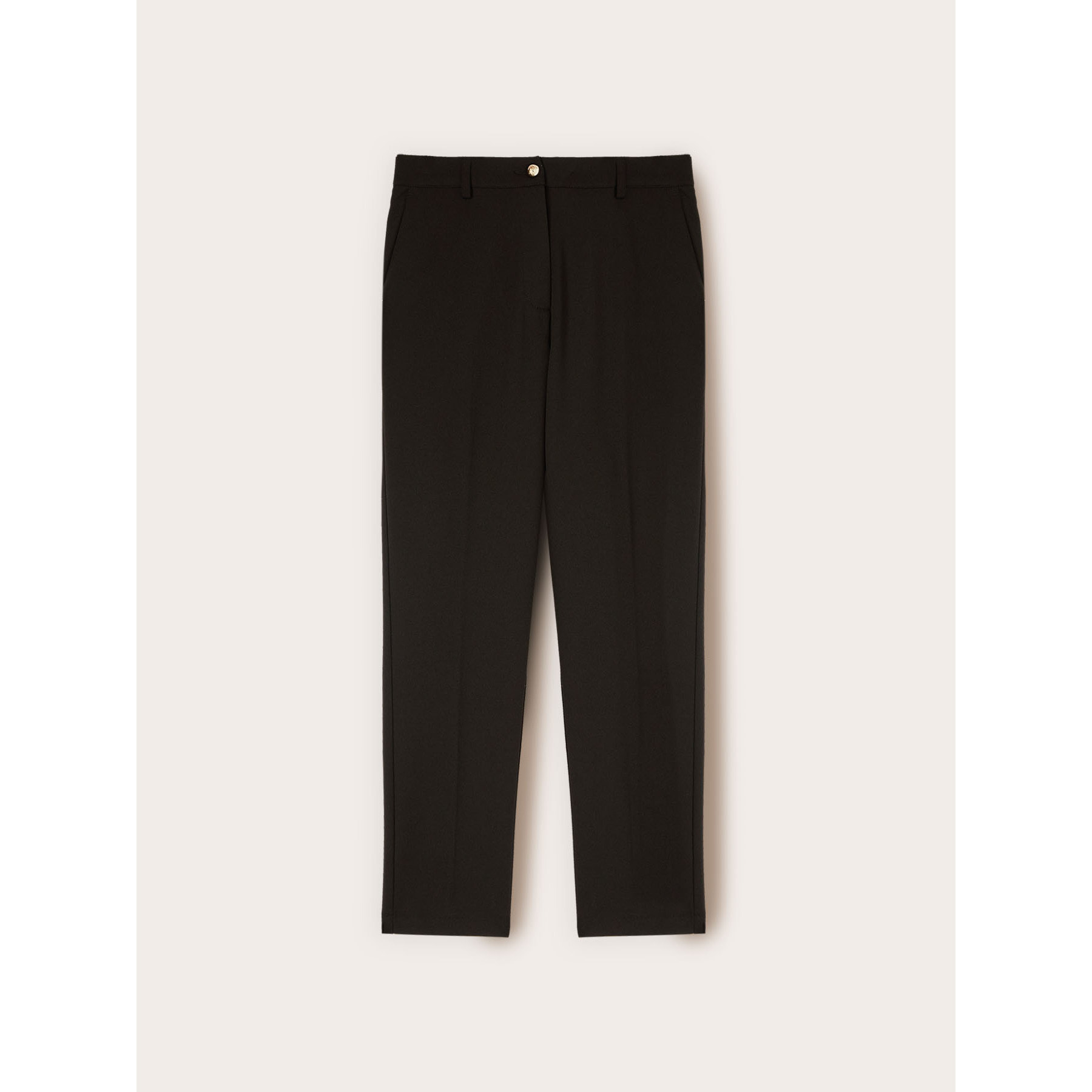 Motivi - Pantaloni chino in tessuto armaturato - Nero