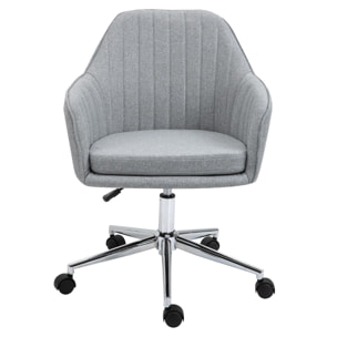 Silla de Oficina Ergonómica Ajustable Giratoria Despacho Ordenador 120kg Gris