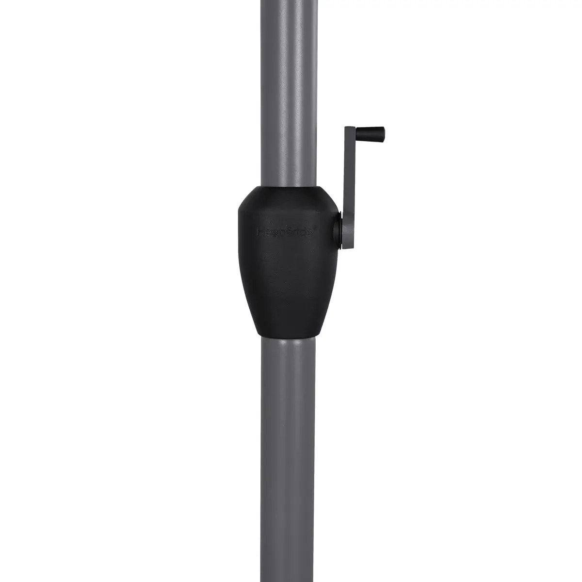 Parasol droit rond "Loompa" ardoise 3m en aluminium