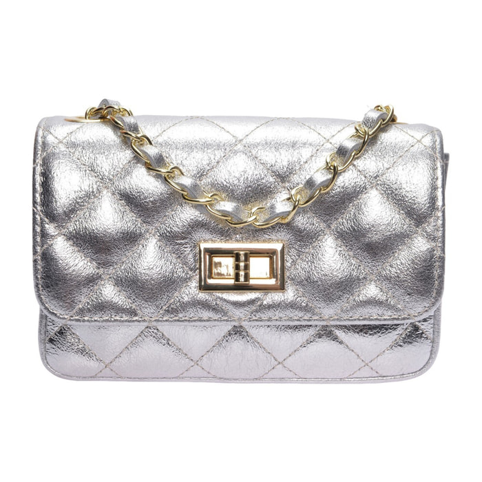 Borsa a spalla Anna Luchini Argentato