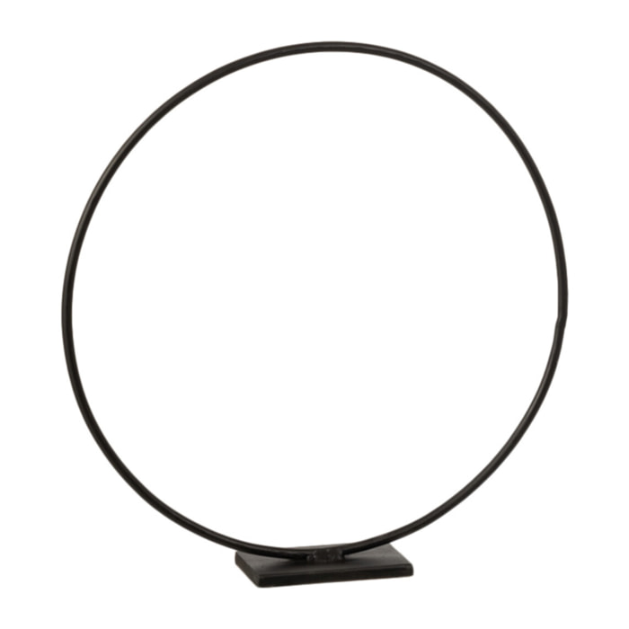 J-Line décoration Cercle Sur Pied - métal - noir