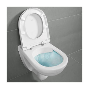 WC suspendu compact sans bride O.novo 36 x 56 avec abattant