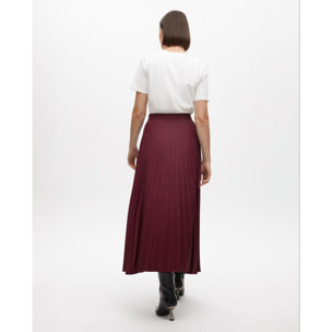 Gonna plissettata effetto cerato