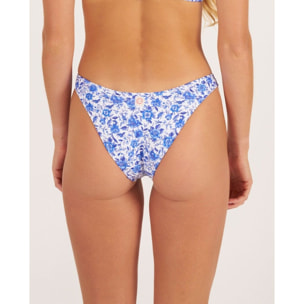 Braga de bikini semibrasileña con estampado de flores
