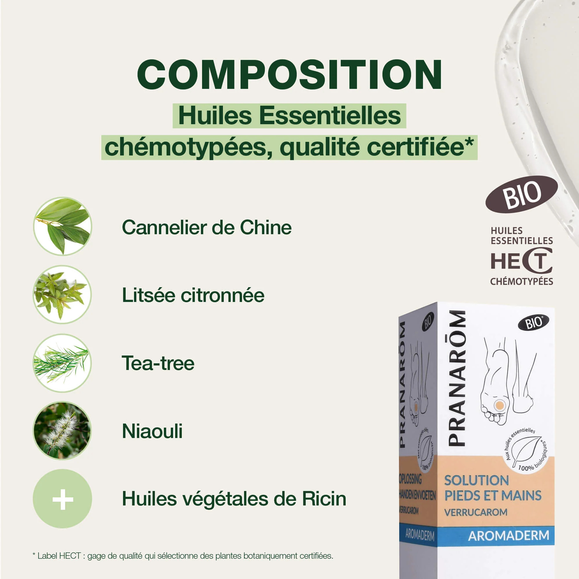 Pranarom - Solution anti-verrues pieds et mains - Bio - 10 ml