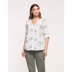 Camisa Estampado Bordado Verde - Australis