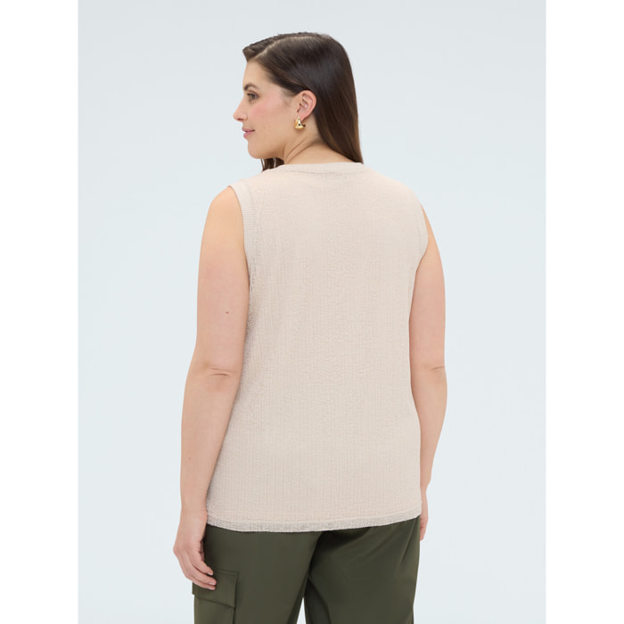 Fiorella Rubino - Top in jersey lurex - Bianco