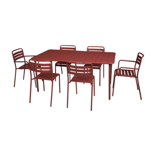 Table de jardin métal 6-8 places AMÉLIA