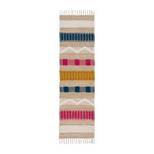 Tapis en jute de couloir MEDINA Multicolore