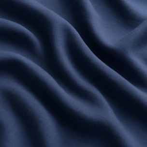 Naturals - Funda Nórdica Lisa - Cierre con botones - 100% Algodón - Incluye 1/2 Fundas de Almohada - Azul