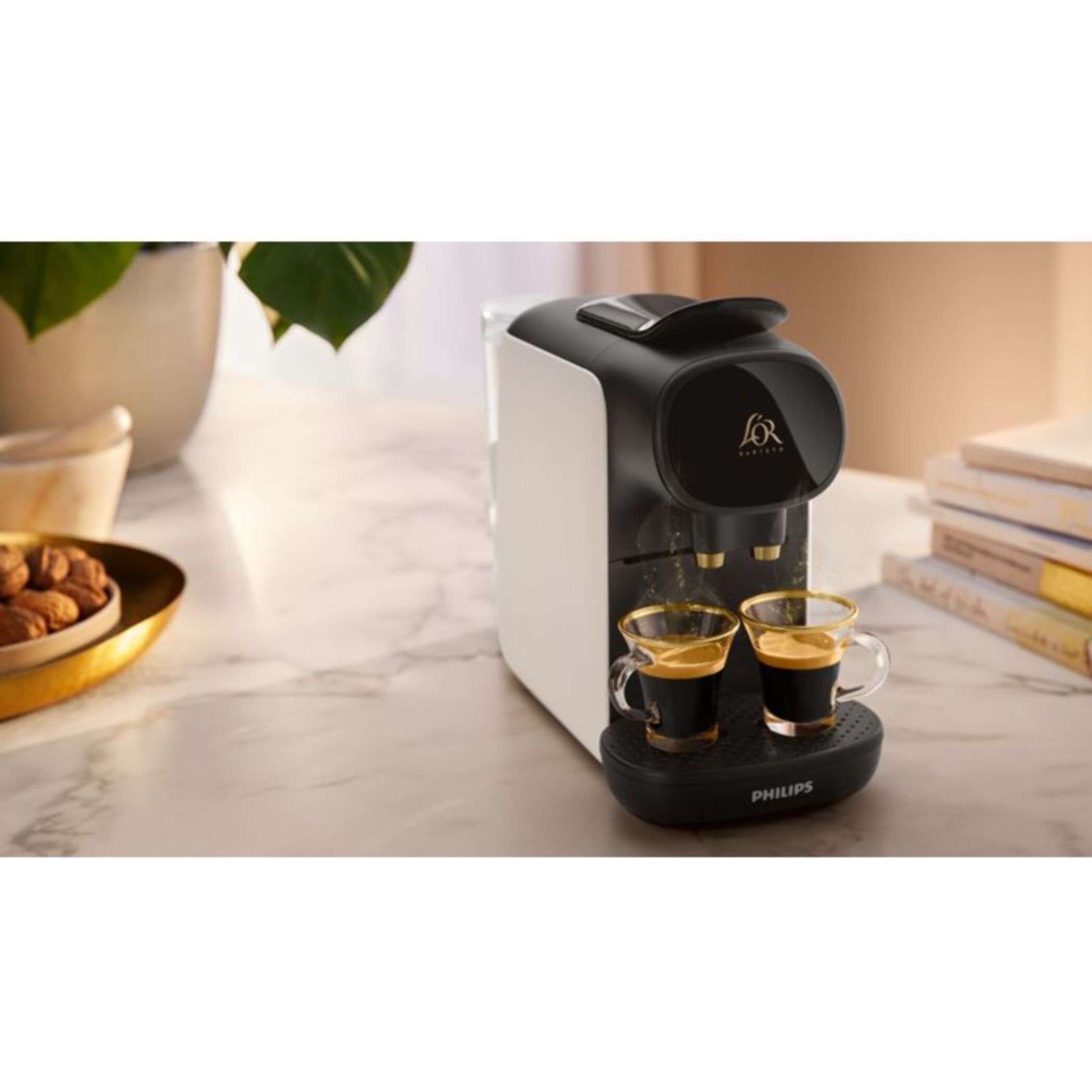 Cafetière à dosette PHILIPS LM9012/00 L'Or Barista Sublime Blanc Satin, 19 bars