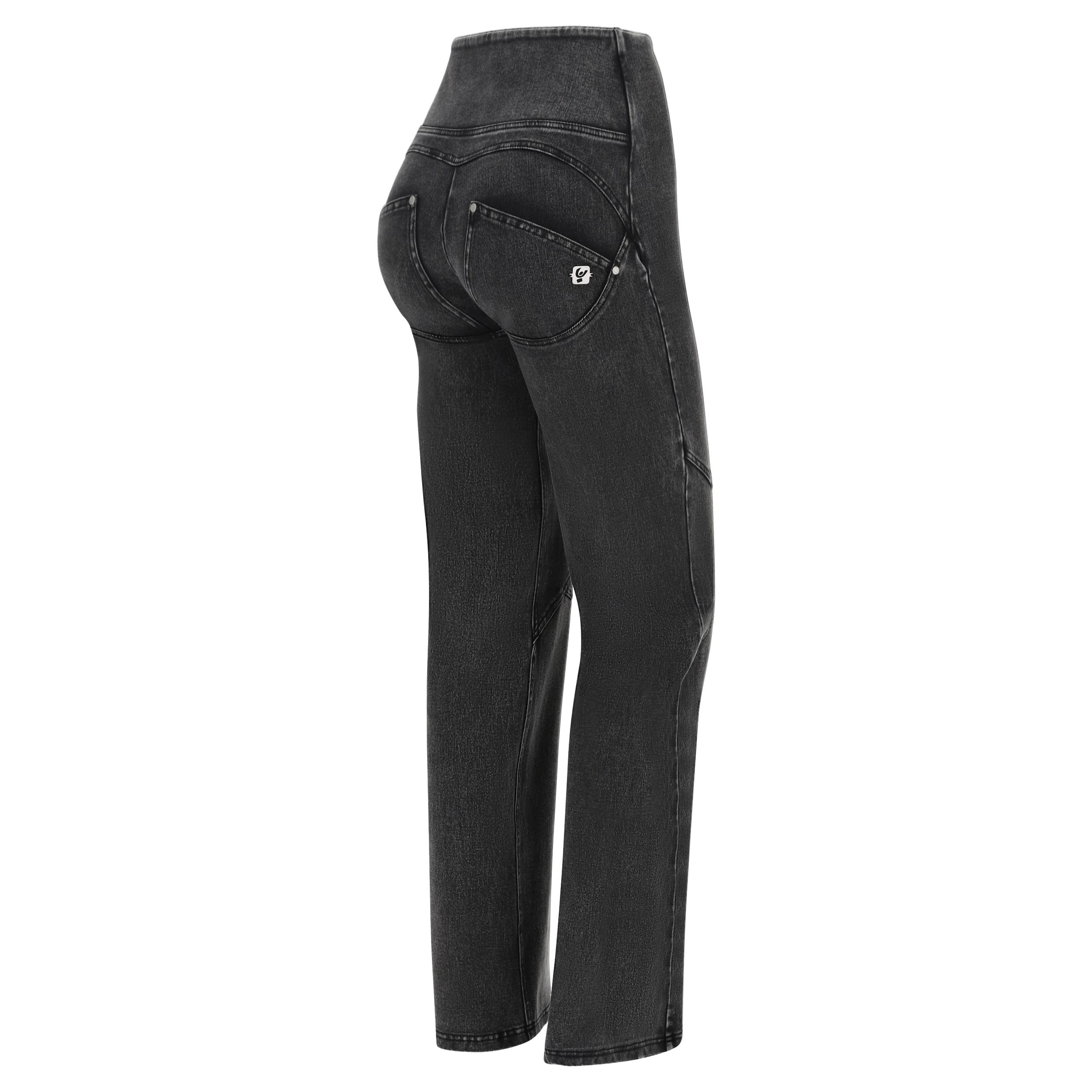 Jeans push up WR.UP® vita alta wide leg eco denim navetta