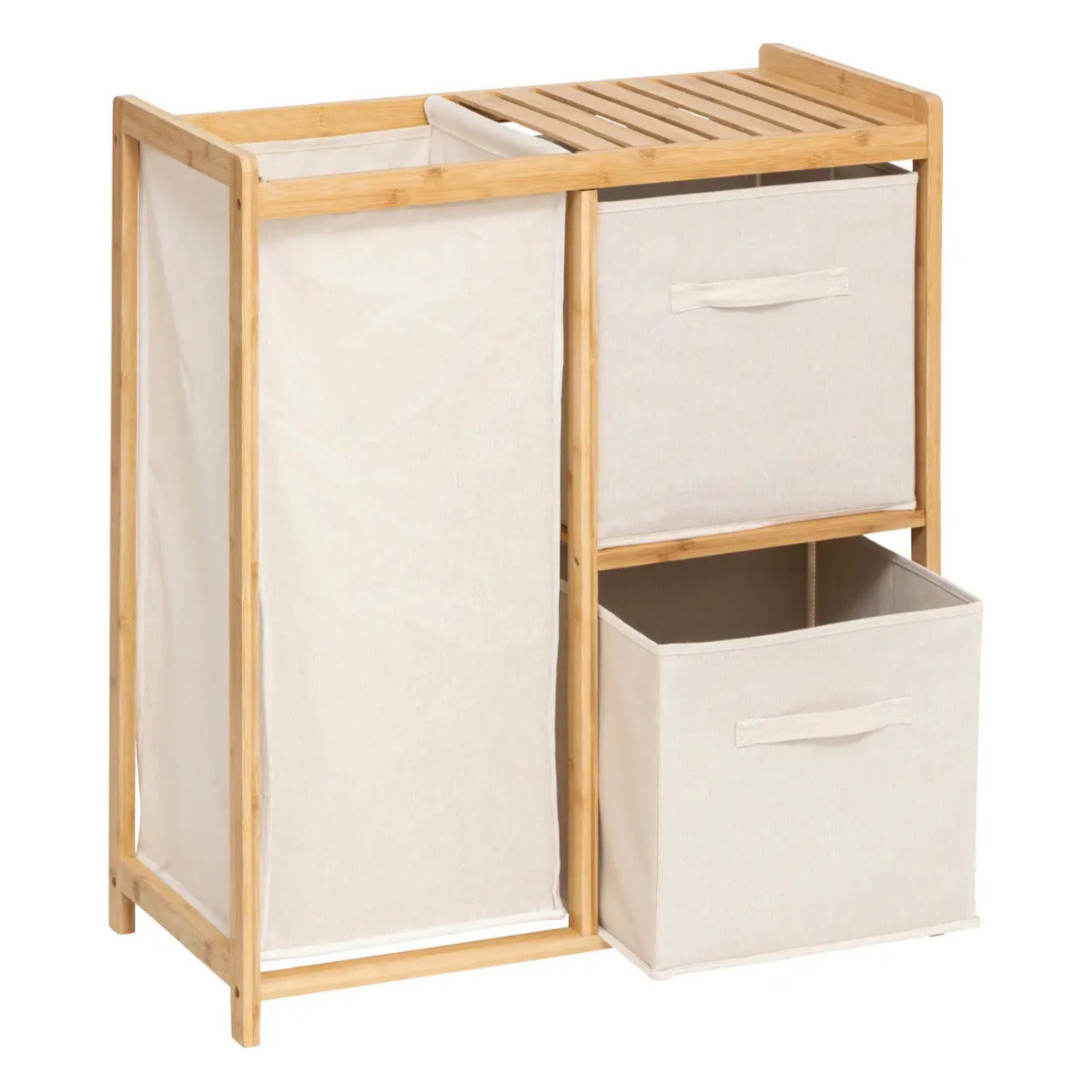Étagère "Tidy Box" avec paniers en bambou marron 66x33,3cm