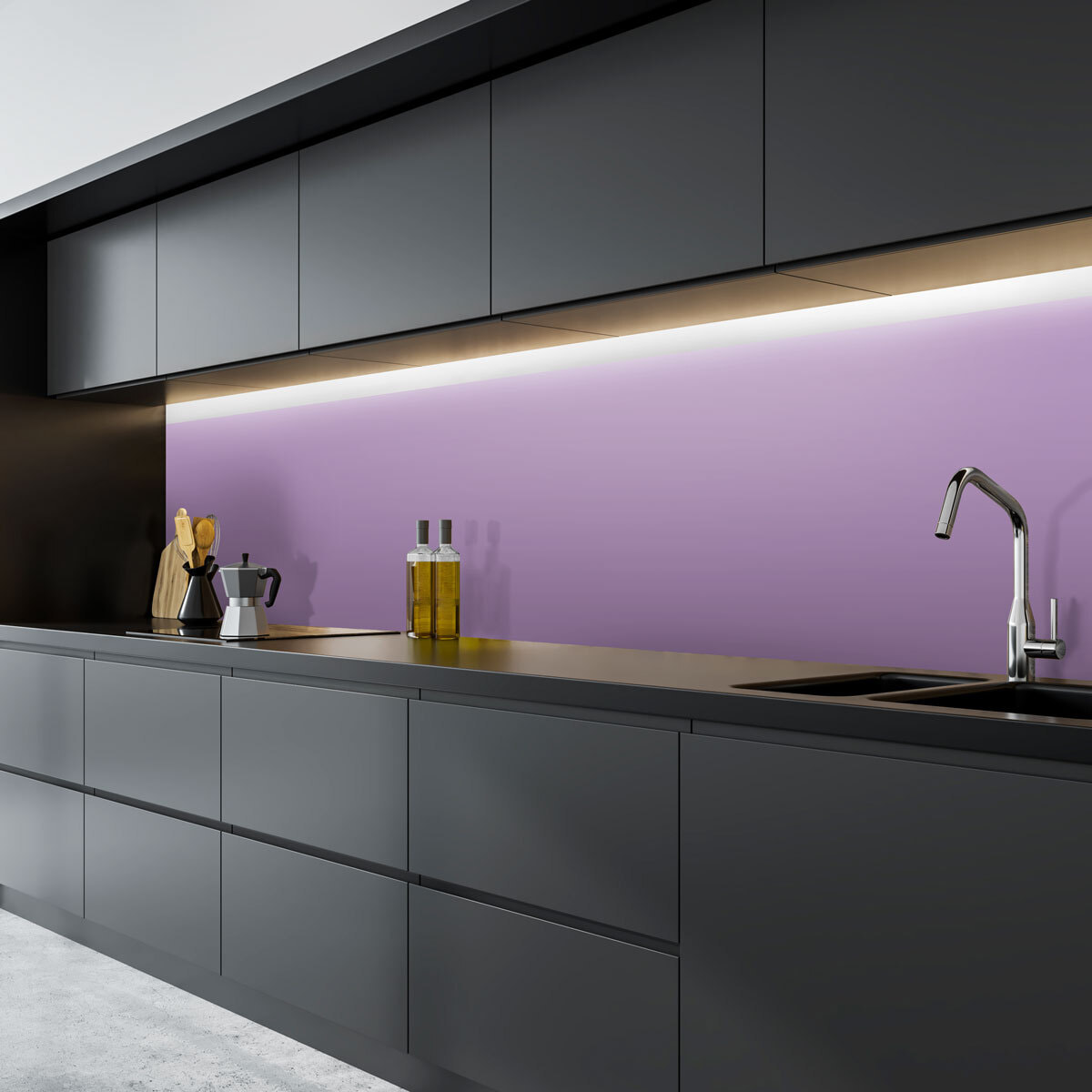 Rouleau adhésif décoratif Vinyle au Mètre - Lilas - Sticker Lavable Imperméable Mur Cuisine Meubles