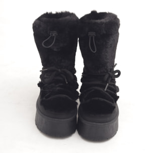 STIVALETTO MAMMUT LACCI FUR NERO