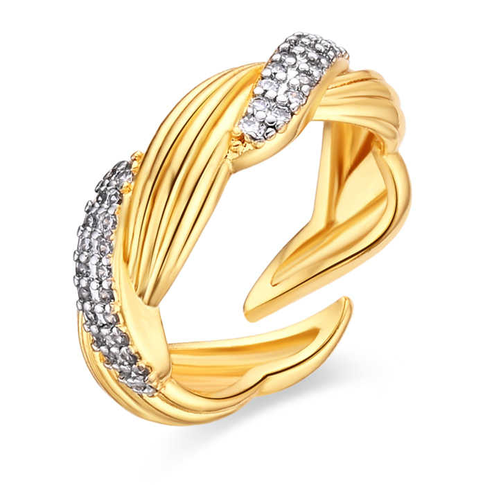 Anillo Riesim acabado oro amarillo 18k