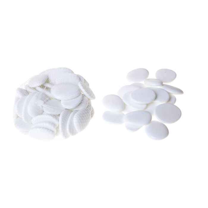 Vetro Colorato. Misure 40 Mm - Pezzi 4 - 0X0X0cm - Colore: Bianco - Bianchi Dino - Decorazioni Varie