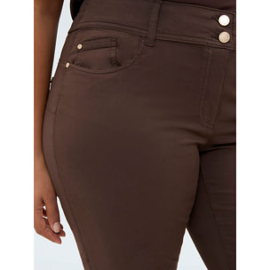Fiorella Rubino - Pantaloni Skinny cotone - Marrone