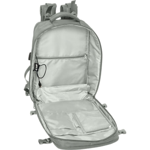 Mochila viaje cabina portatil 15,6 real madrid gris