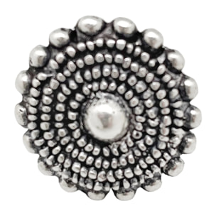 Anillo Charro con base en relieve. Plata chapado efecto envejecido