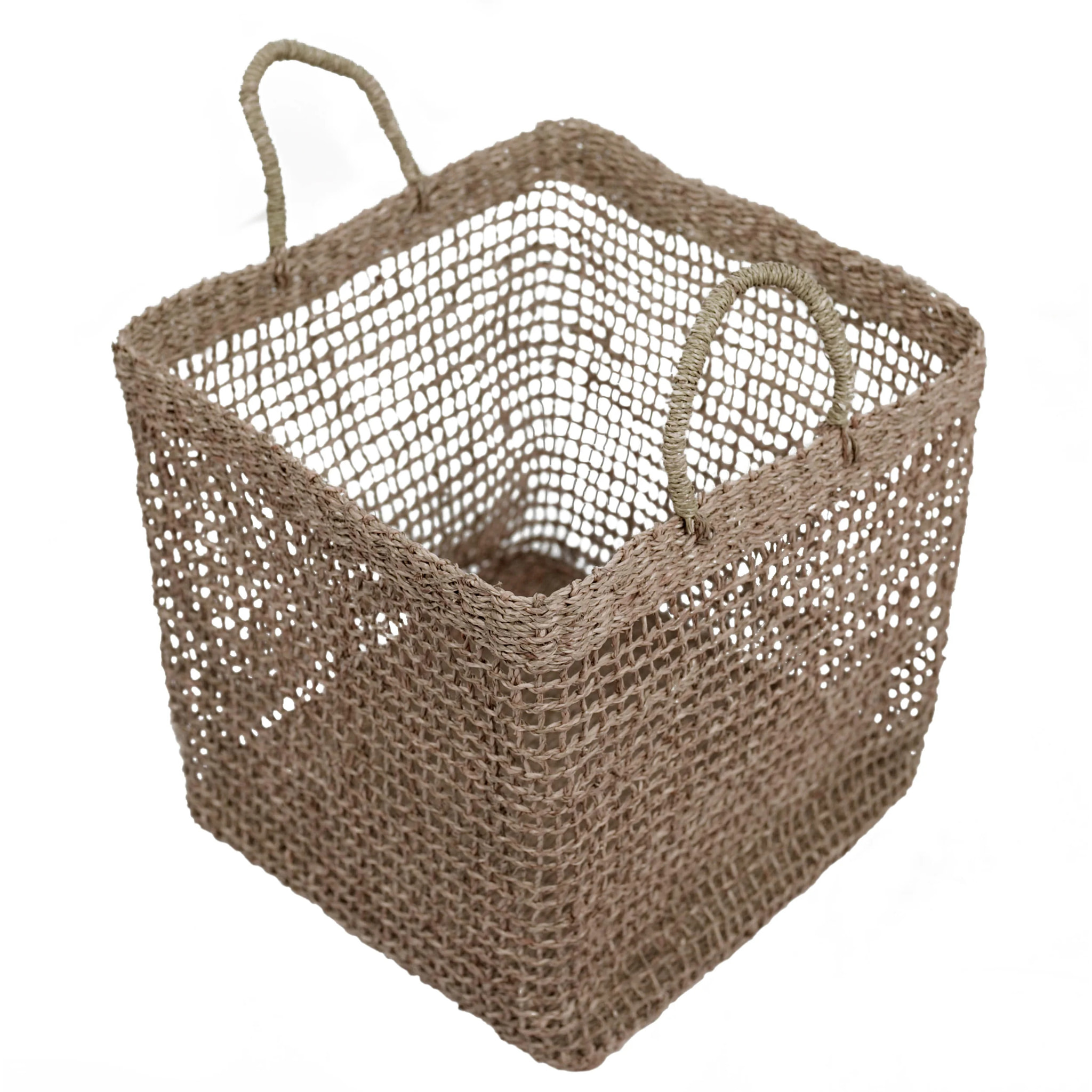 Panier carré tressé en fibre naturelle (lot de 3) - Scar