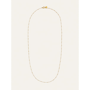 Collana Long Dots Acciao Placcato Oro