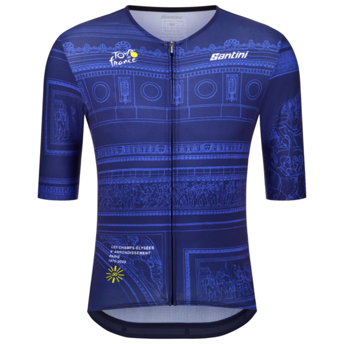 Tdf Arrivée Arc De Triomphe - Maglia - Blue Marine - Unisex