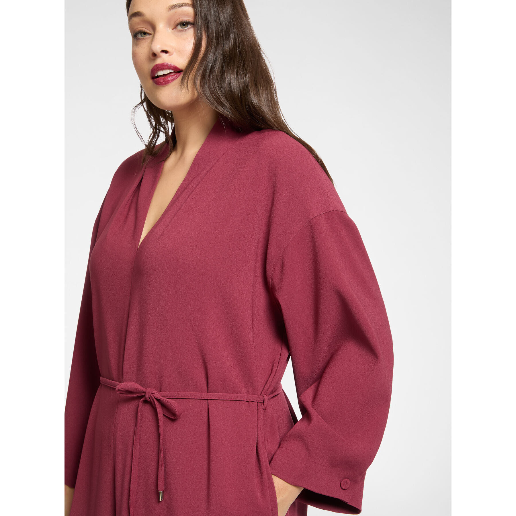 Elena Mirò - Mono de Cady con cinturón - Burgundy