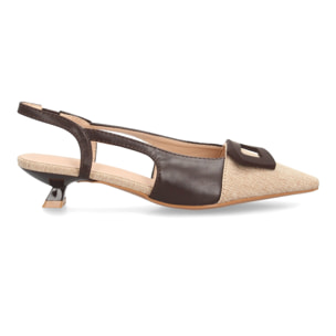 Zapato destalonado elegante tacón bajo