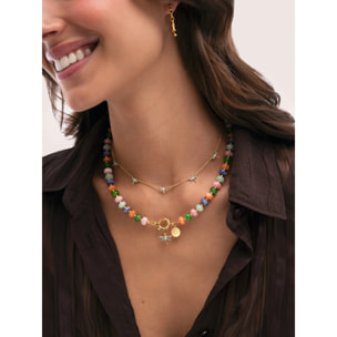 Collar Libélula Baño Oro