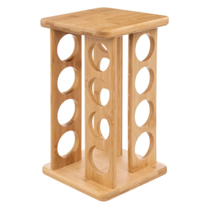 Support rotatif 16 pots à épices bambou