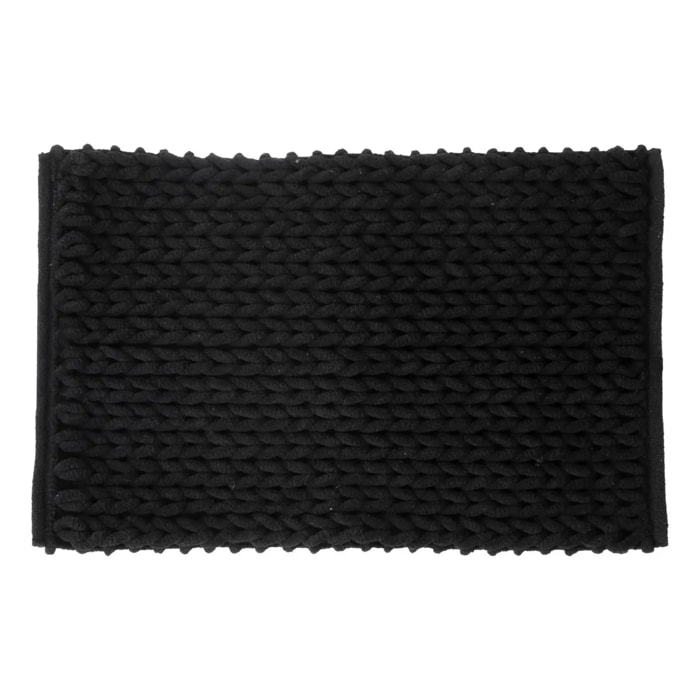 Tapis de bain 50x75 cm Noir khôl Colorama