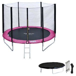 Trampoline réversible avec accessoires -