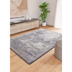 KIVET Alfombra shaggy abstracta en gris, varias medidas disponibles