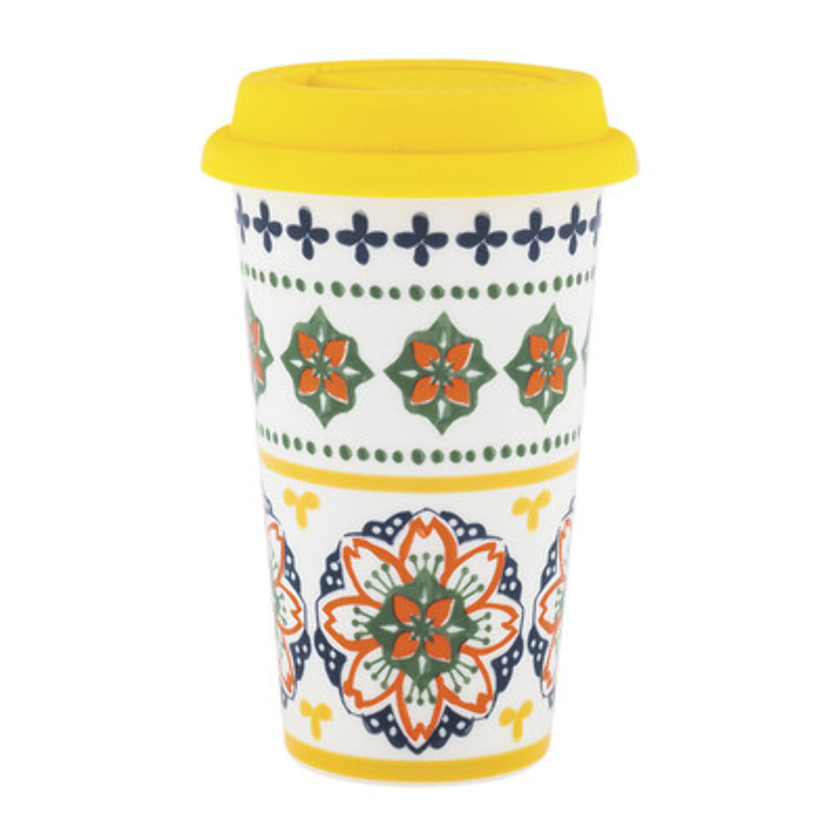 Bicchiere Gardeny in new bone china con cover in silicone
