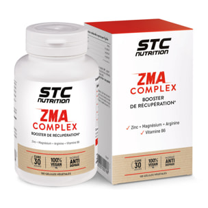 ZMA Complex - Booster de récupération - Complément alimentaire à base de Zinc, Magnésium, L-Arginine et Vitamine B6 - 120 gélules - Cure de 30 j