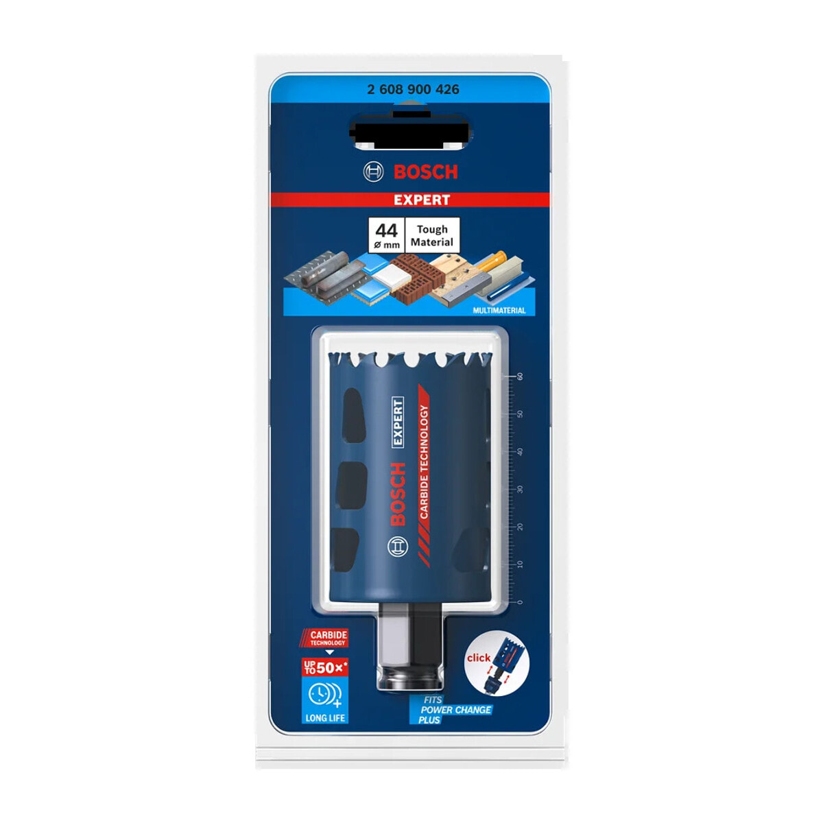 Scie trépan carbure multi matériaux Expert BOSCH Ø44 mm - 2608900426