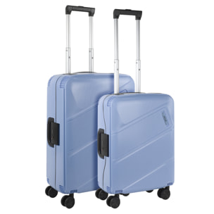 Juego De Maletas Rígidas Pp Jaslen Orleans Azul