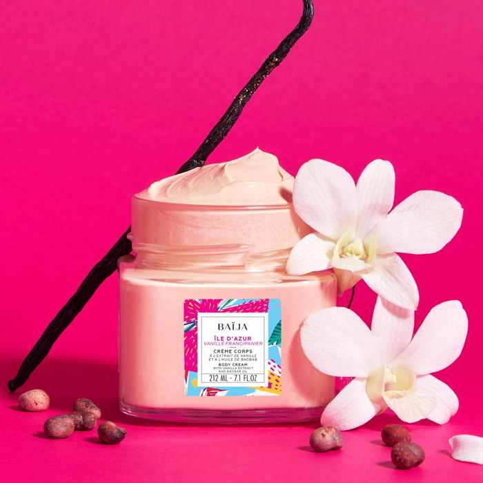 Île d'Azur - Crème Corps à l'extrait de vanille et d'huile de baobab